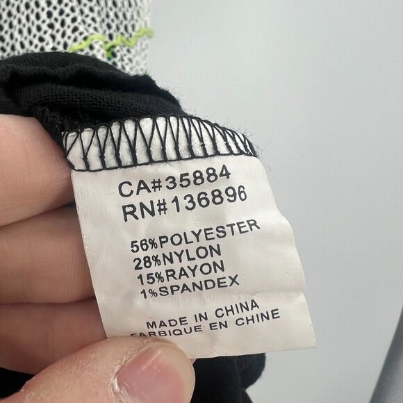 Cativa Multicolor Mesh Lace overlay Asymmetrical Sleeveless Dress Women's Small - Picture 5 of 6